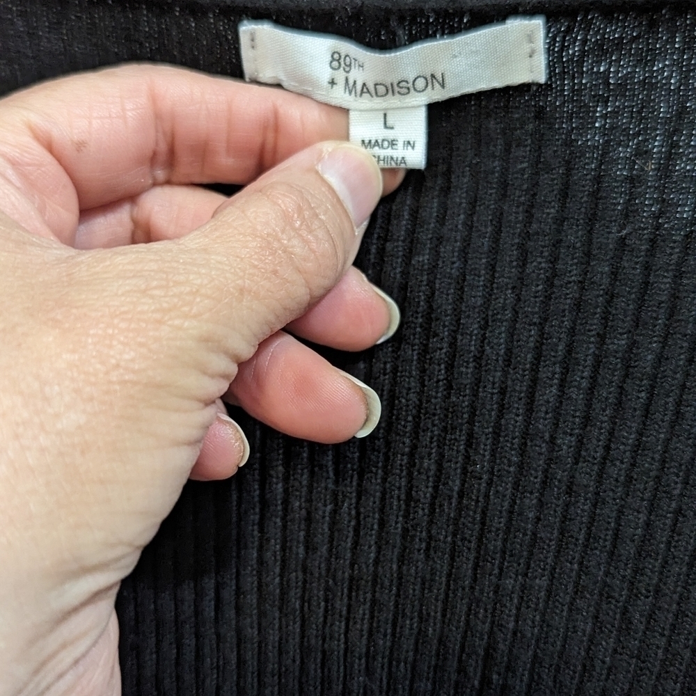 89 & Madison Black Cardigan Sweater - Picture 4 of 4